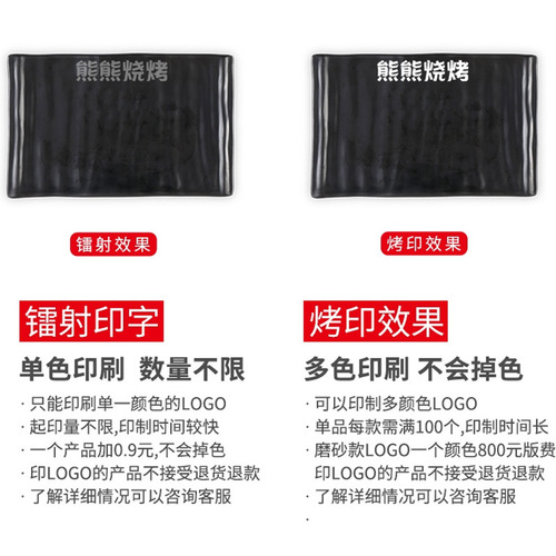 Melamine imitating porcelain tableware plate black plastic creative barbecue plate dish hotpot dish meat dish for commercial use