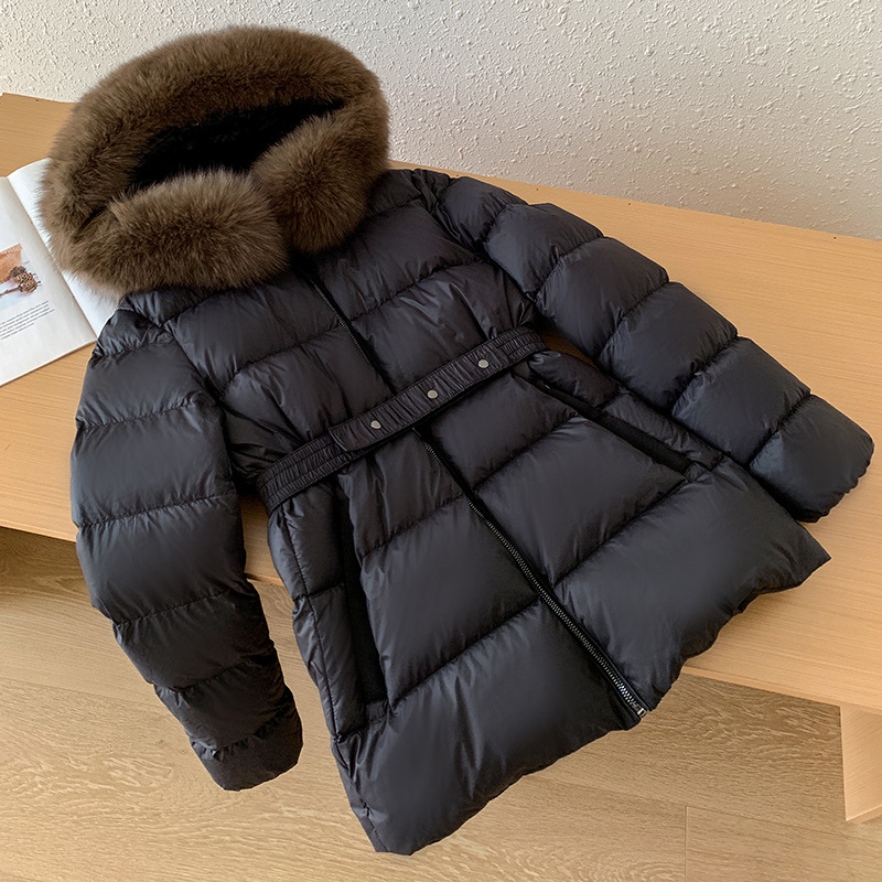 Women's Clothing fox fur collar down jacket_voghion.com