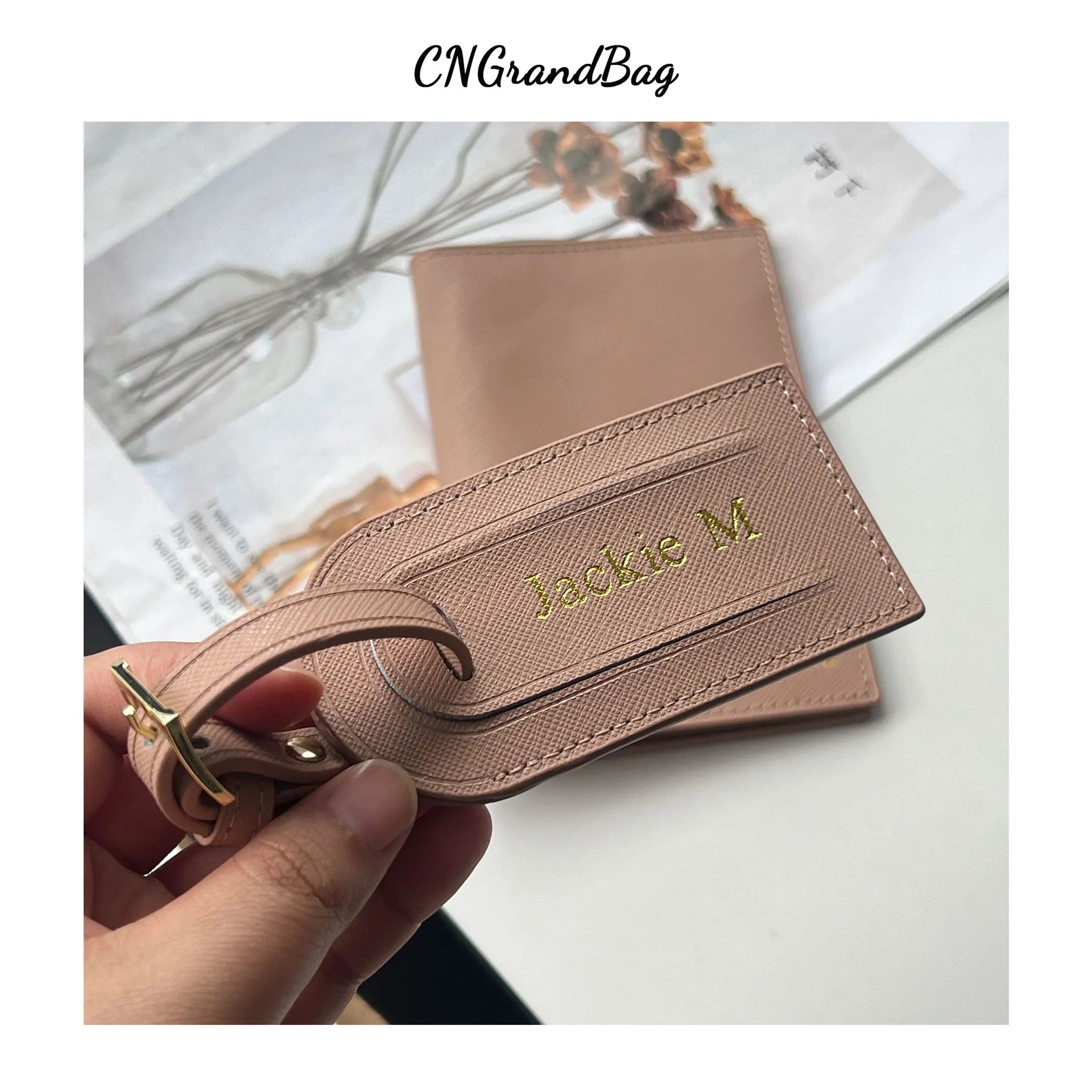 Cross-border PU leather lightweight portable passport holder travel ticket holder multifunctional passport bag luggage tag in stock