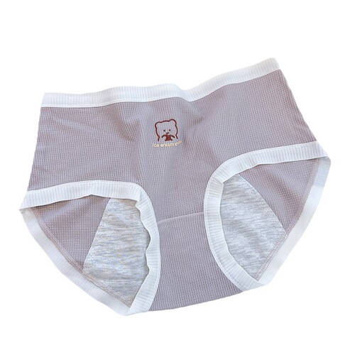 Cute bear Japanese girls' cotton modal menstrual pants seamless mid-waist leak-proof cotton antibacterial crotch underwear for women