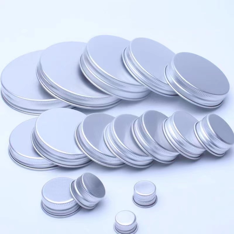 批发酒瓶铝盖 18 20 24 28螺纹翻边盖 膏霜瓶盖子 氧化铝盖印刷盖