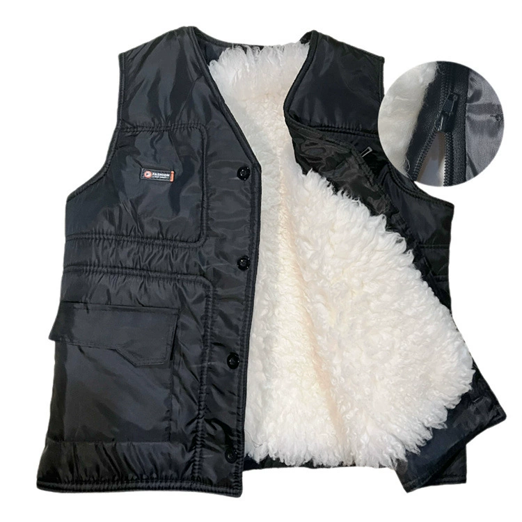 Фабрика оптовая осенняя и зимняя овчина среднего и пожилого возраста жилет меха утолщение, теплая мужская шерстяная лошадь