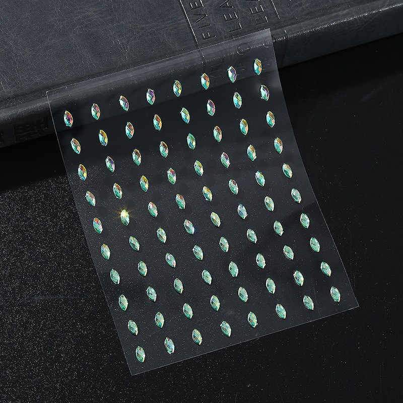 Tang traje antiguo disfraz maquillaje color diamante acrílico cara pegatinas de diamantes