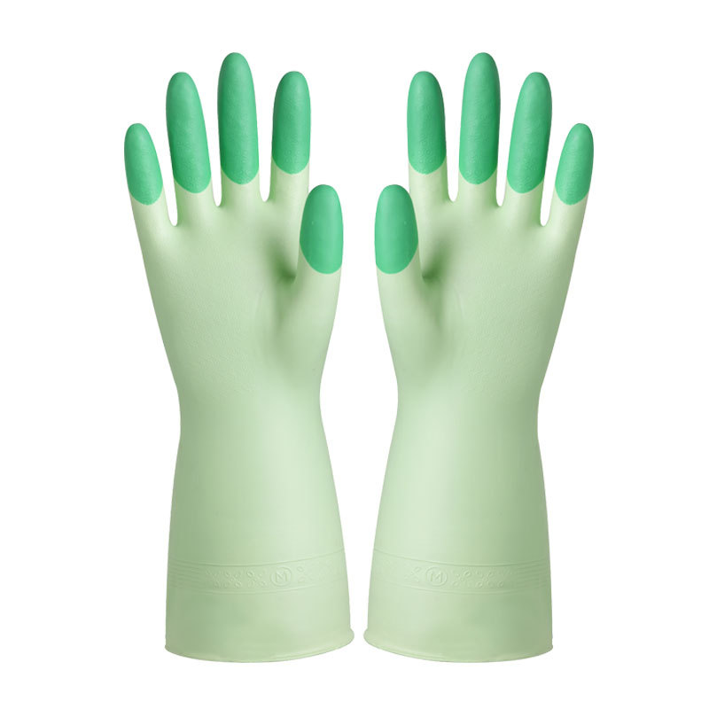 Guantes de lavado de platos de látex impermeable antideslizante pegatinas para lavar ropa a mano limpia doméstica seca caucho duradero PVC