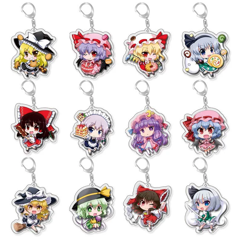  oriental Project Anime Peripheral Game Bolin Dreaming God Yu Yak Key Buckle Pendies Double -sided transparent
