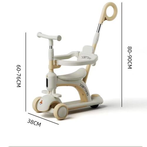 Kids Six-in-One Scooter for Toddlers and Babies, Ride or Sit, Ideal for Ages 1-12