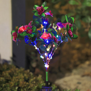 Outdoor courtyard garden decoration LED floor lamp simulation azalea lantern solar azalea lamp