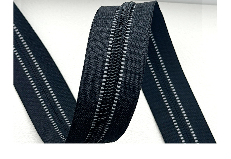 尼龙反光点拉链,树脂反光波点拉链,反装拉链