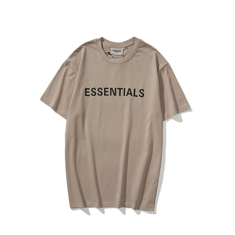 ESSENTIALS复线胸前字母潮流宽松高街短袖T恤男女同款上衣-阿里巴巴