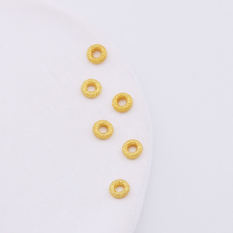 Color-Preserving Closed Pattern Spacer, Fortune Pattern Ring Spacer, Donut DIY Bracelet Necklace Spacer Bead Jewelry Accessories Wholesale