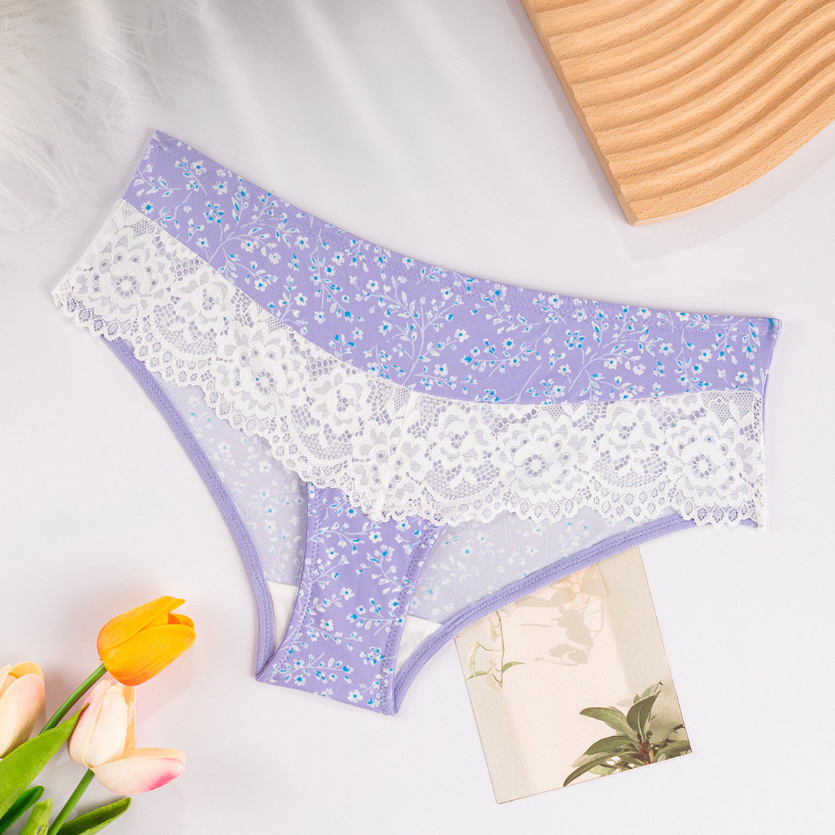 Europa y América comercio exterior ropa interior de encaje sexy, impresión de nylon transpirable, secado rápido, pecho pequeño, conjunto de sujetadores de damas.