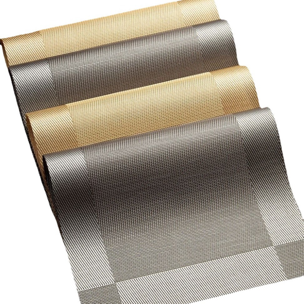 Sencillo PVC mantel de estilo europeo rectangular Western food mat posavasos anti-scald Tazón estera de aislamiento placa