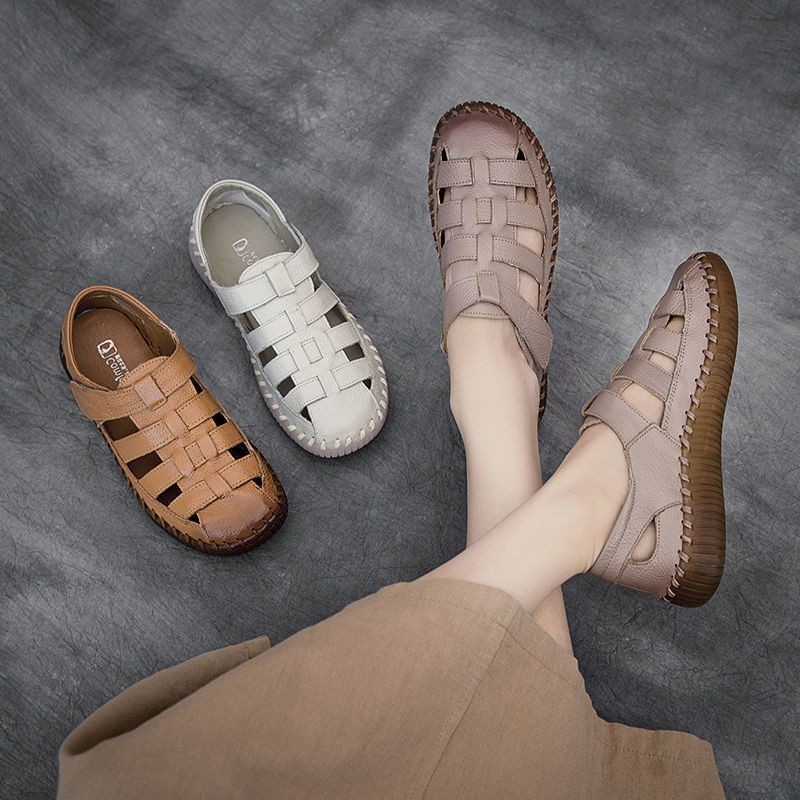 2026 nuevo verano de tendón suave sandalias madre con suela gruesa cómoda zapatos agujeros transpirables sandalias antideslizantes