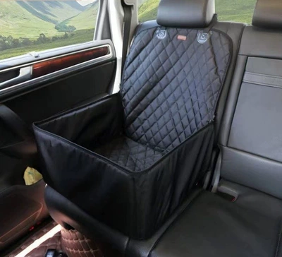 Pet Front Seat Cushion, Anti-Dirt Other Automotive Interior Supplies - black-regular-double-zipper