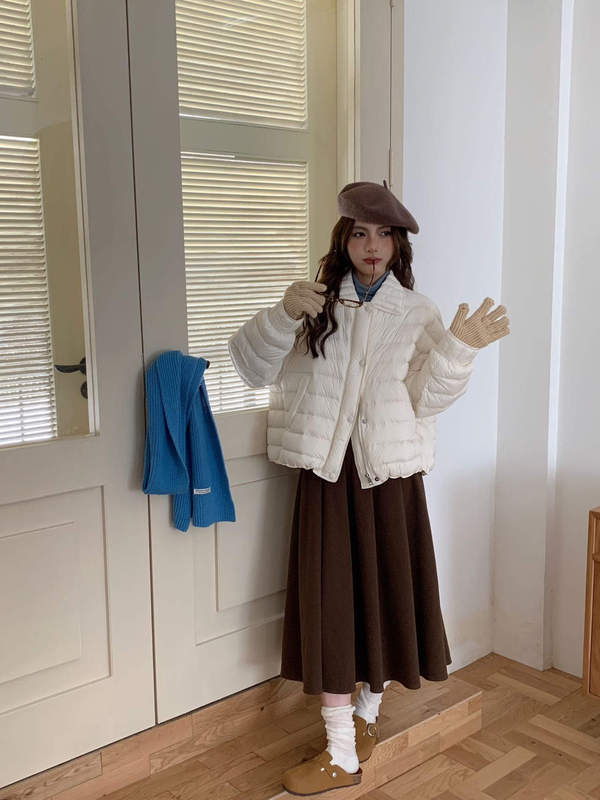 羽绒服女2025韩版糖果色系90白鸭绒小个子短款面包服宽松保暖外套|undefined