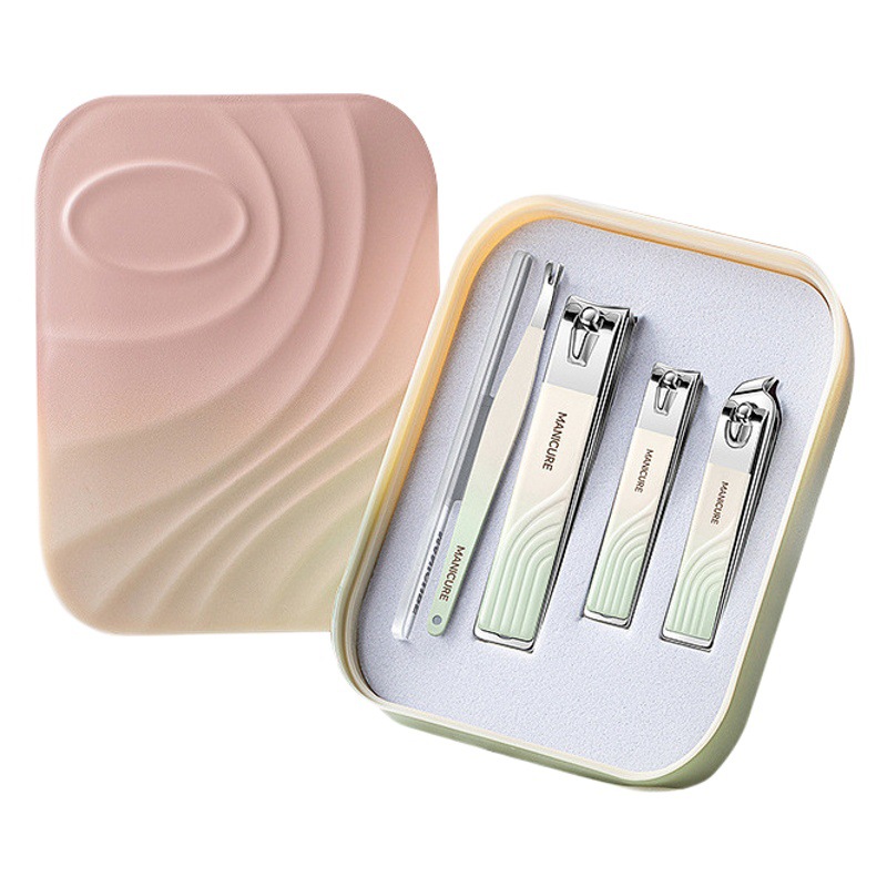 Foreign trade new nail clippers set gradient boxed women's household new nail clippers bag finger Clippers tool