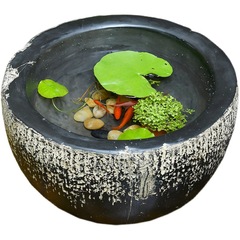 BB4C批發庭院小花園陽台魚池造景擺件戶外魚缸仿石槽水景觀小