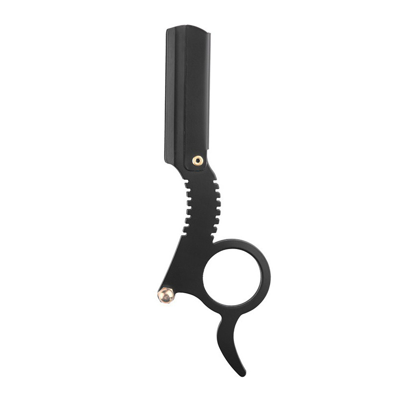 Rasoir manuel de rechange en acier inoxydable à anneau unique Cross-Border pour salon de coiffure_voghion.com