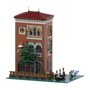 Трансграничная MOC-124268 Венецианская художественная галерея Модель 4242 Игрушка с номером частицы Рождественский подарок
