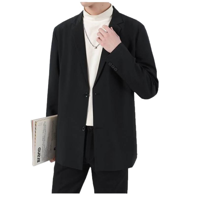 2026 chaqueta de moda coreana para hombres guapo suelto estilo de Hong Kong chaqueta de traje para hombres primavera y otoño traje casual universal