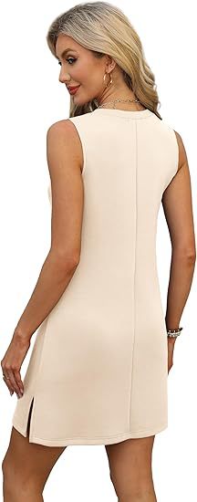 V-neck Sleeveless Solid Colour Skirt Set For Women Summer Style_voghion.com