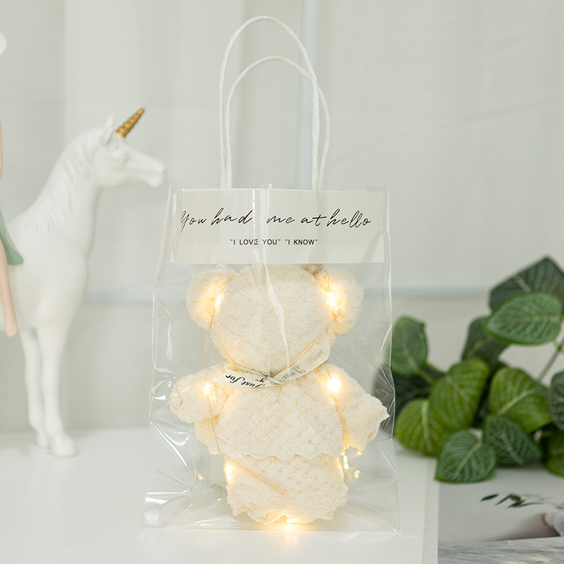 切边款白色熊+手提+暖灯
