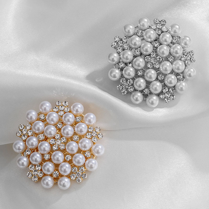 Bloem broche met parels voor dames elegante speld voor colbert_voghion.com