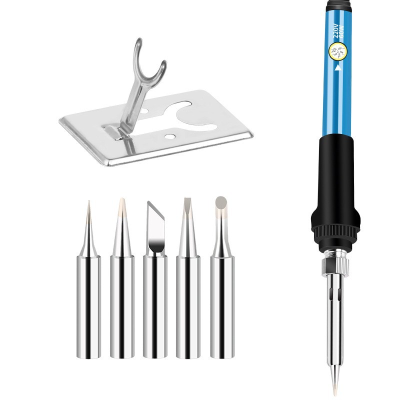 Transfronterizo temperatura ajustable eléctrico de soldadura de hierro 60W Kit de soldadura eléctrica de hierro paquete 110V estándar americano europeo estándar Luo hierro fabricante