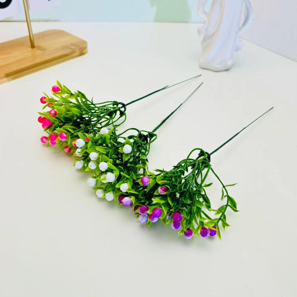 Home decoration Milan grain beam photography scene layout simulation flower props single fake flower green plant ornaments wholesale