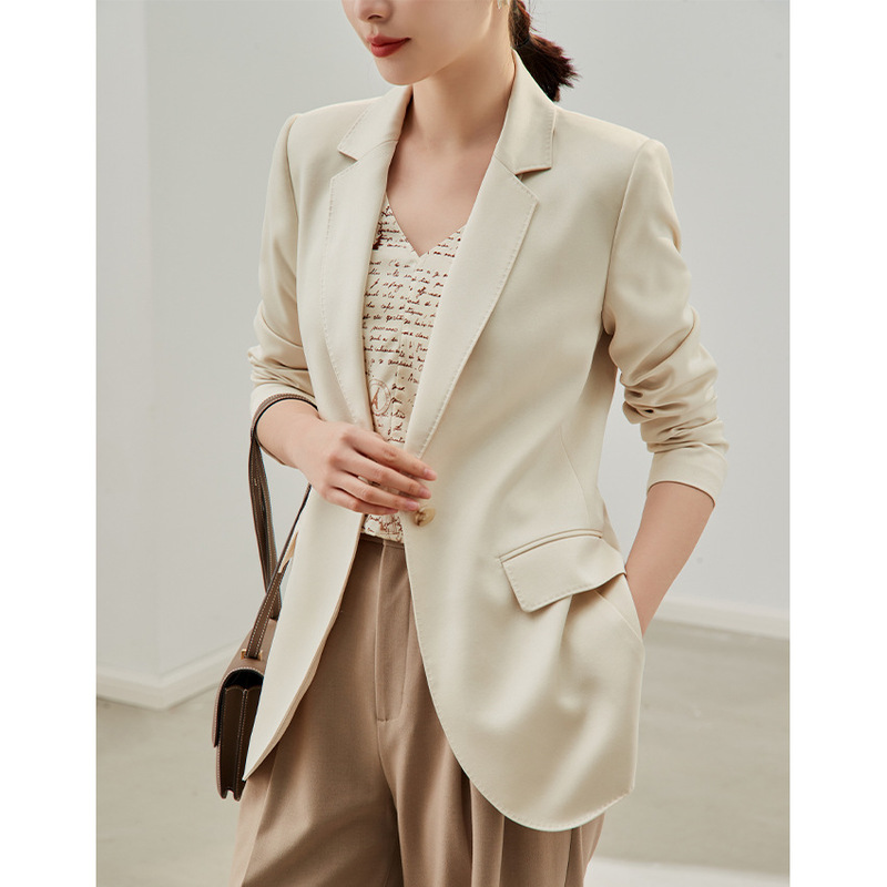 Special Offer New Goods Women's Small Suit One Button Slim Women's High-end Slim-fit Suit Jacket Spring and Autumn New