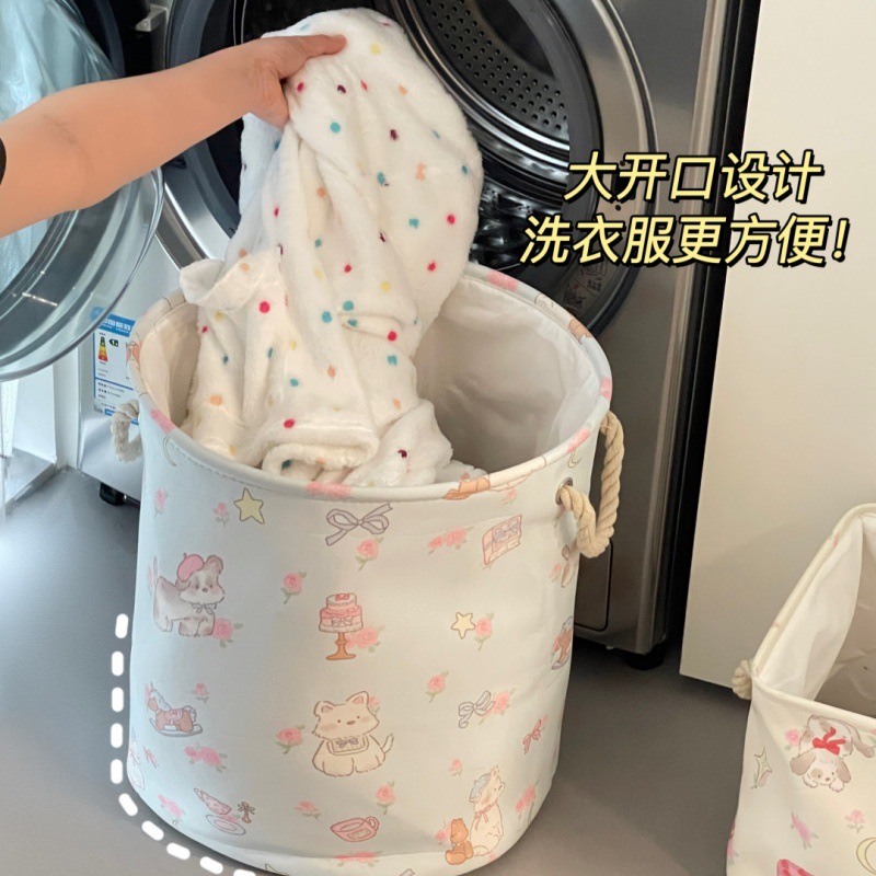 Cesta de ropa sucia de tela Cesta de lavandería plegable para baño doméstico Cubo de almacenamiento de ropa sucia Cubo de ropa sucia Impresión linda Cesta de ropa sucia al por mayor