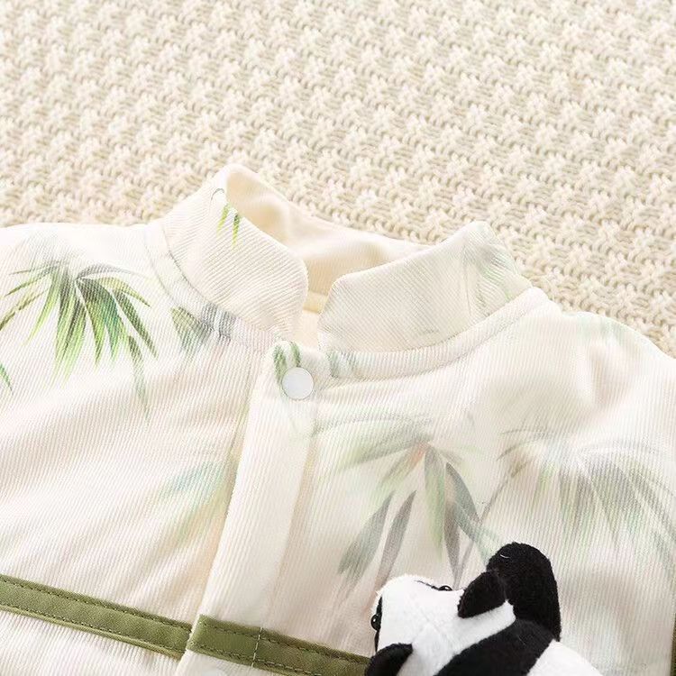 Bebé niños y niñas Otoño e Invierno acolchado mono de dibujos animados lindo muñeca mameluco invierno ropa de algodón acolchado mameluco del bebé