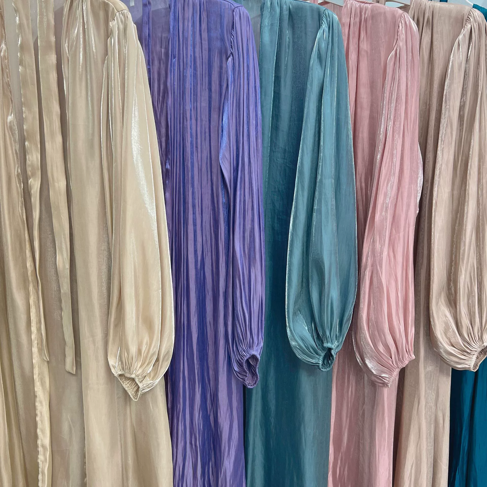 Cardigan, elegant long skirt, Amazon, puff sleeves, European style, 5 colors