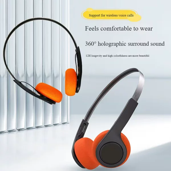 Travel Bus Aviation Steel Bow Headphones, Lightweight Earphones as a Gift