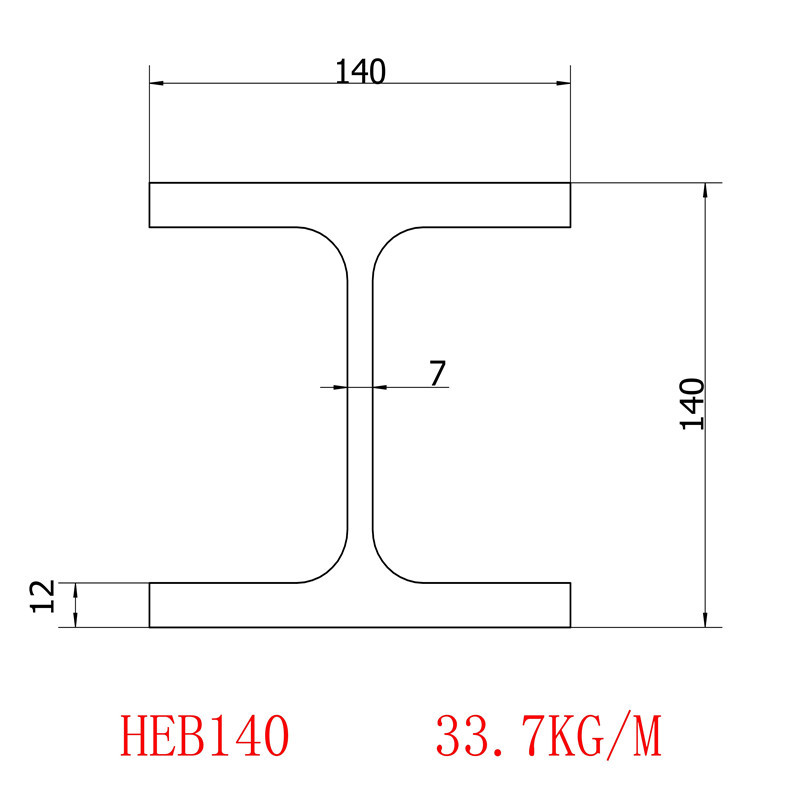 欧标H型钢HEB140规格140*140*7*12加工批发价格欧标钢板SY460J2