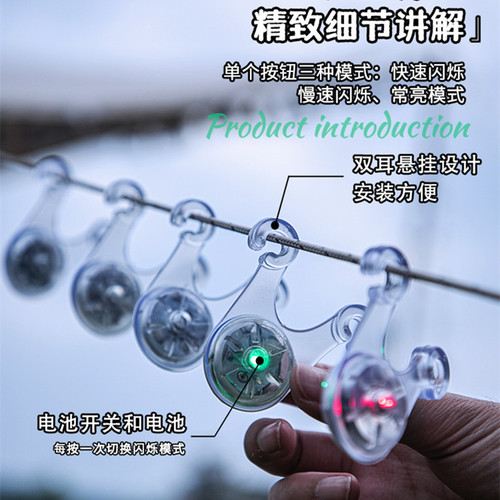 Factory Direct Sale Outdoor Camping Lantern Rope Hanging Lamp Sky Tent Pull Rope Tent Warning Light LED Decorative Lamp