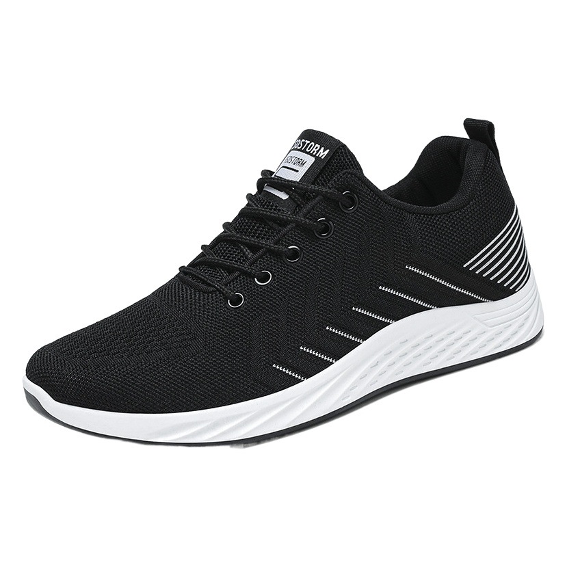 Zapatos deportivos para hombre, modelo 2026, talla grande, suela blanda, zapatos casuales transpirables de punto, zapatos sin cordones versátiles de boca baja