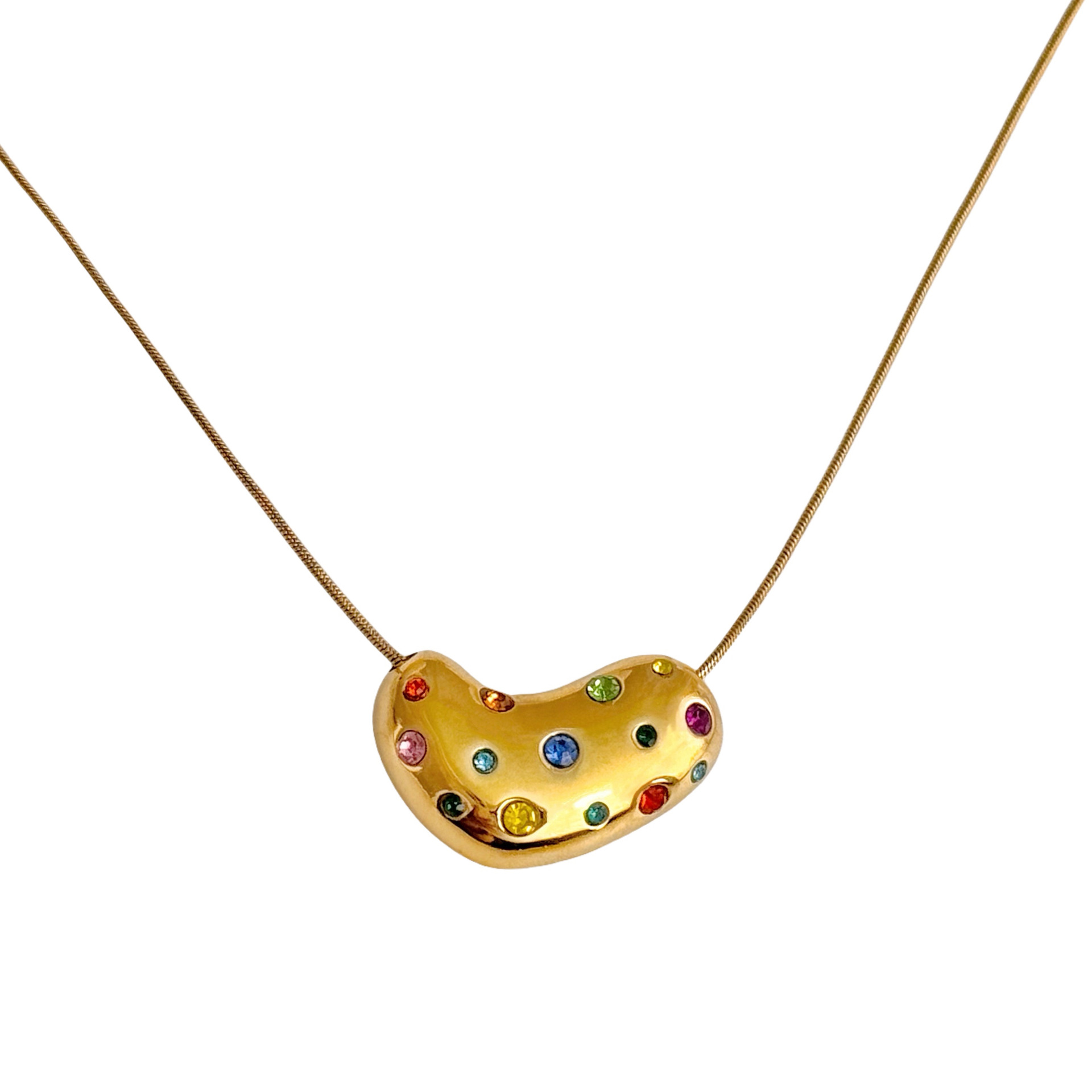 Pendant Necklace Classification 304 Stainless Steel, Titanium Steel Chain Material Titanium Steel 18K Gold Plated Elegant Retro Lady Plating Inlay Geometric Water Droplets Artificial Pearls Zircon Pendant Necklace