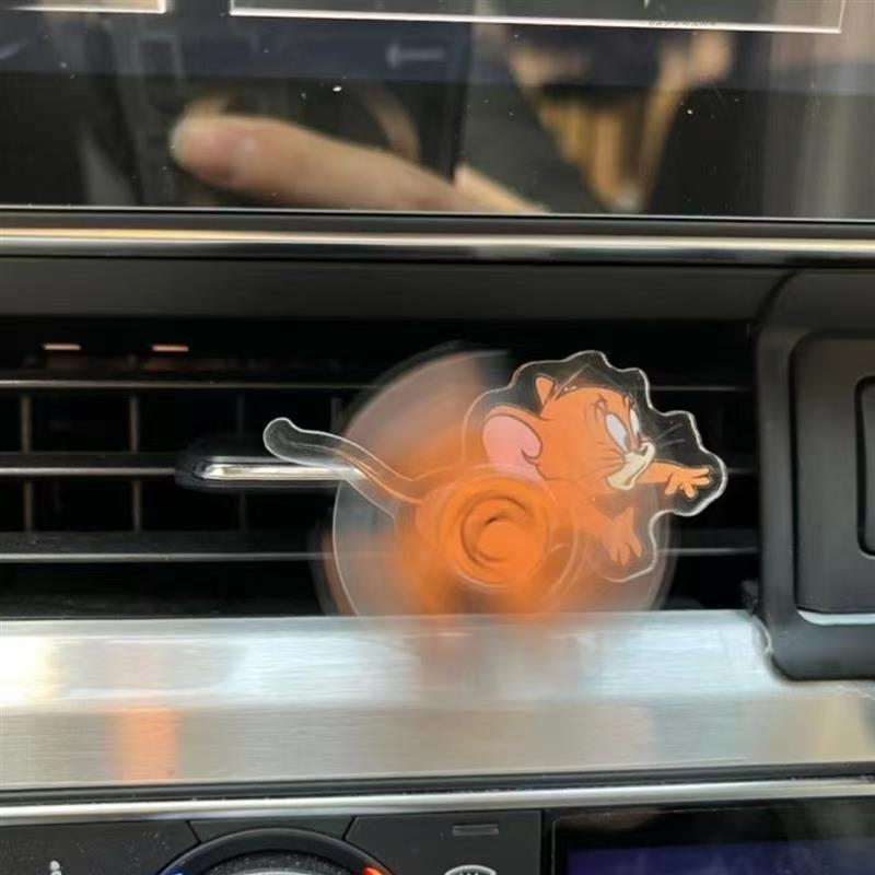 猫和老鼠汽车出风口内饰摆件回旋亚克力立牌摆件可旋转卡通创意夹|undefined