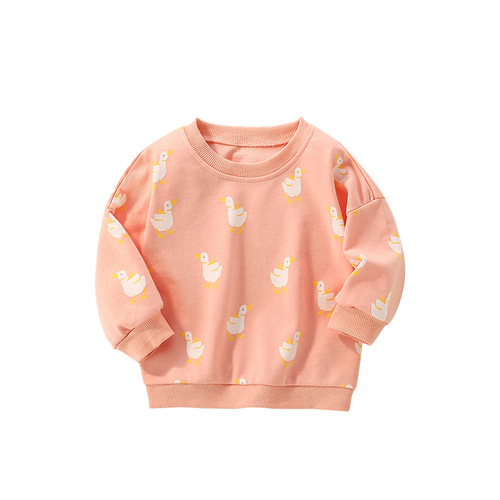 malwee girls' clothing autumn new style foreign style printed children's bottoming shirt European and American children's casual tops