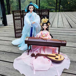 古装娃娃30厘米中国风大红娘娘巴芘娃娃玩偶摆件古风汉服儿童玩具