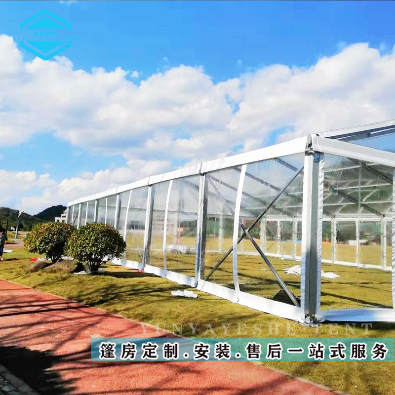 Fábrica de entidad de Guangzhou Yunya lujo de aleación de aluminio herringbone tienda de campaña directa de campaña transparente