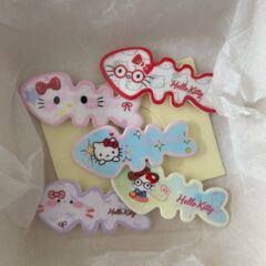 糖果色猫咪鱼骨bb夹发夹日系甜美百搭少女掰掰夹发卡发饰批发新款