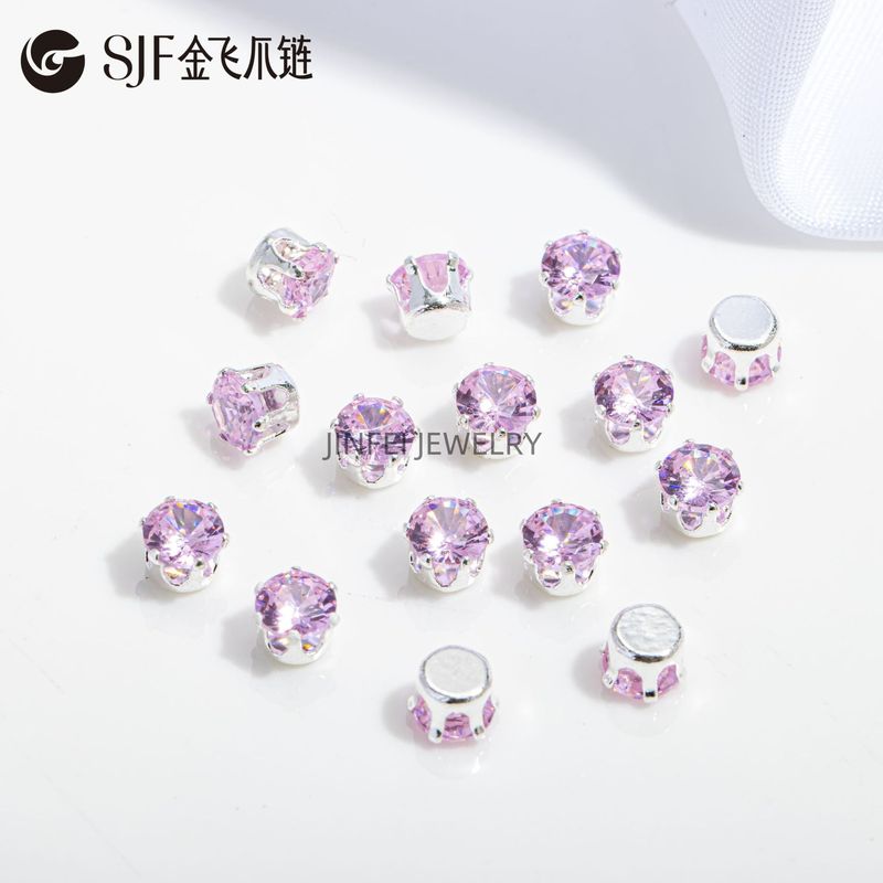 圆形爪水晶锆石华子爪钻diy手链项链饰品配件婚纱辅料婚纱舞蹈服|undefined