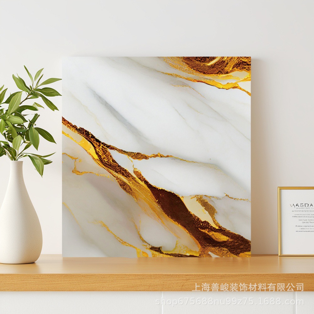 Fábrica transfronteriza 30 × 30cm exclusivamente para mármol de imitación, pegatinas de azulejos de lujo ligero, papel tapiz impermeable autoadhesivo en la pared de la cocina