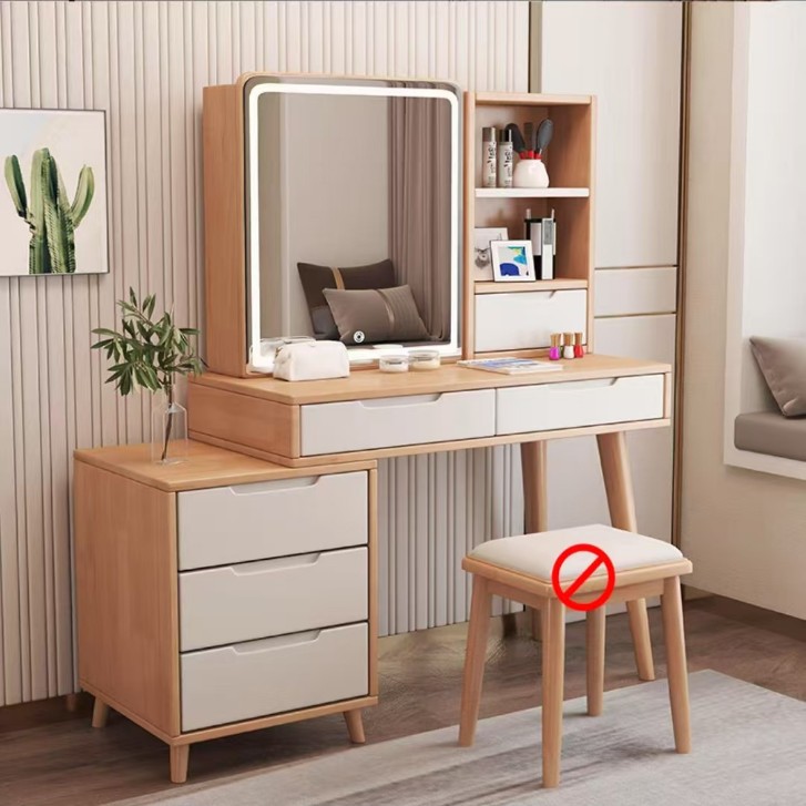 원색 + 백색 LED 거울, 의자 없음, 좌우 구분 없음