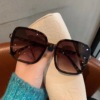 Big white sunglasses, sun protection cream, Korean style, new collection, internet celebrity, fitted, UF-protection