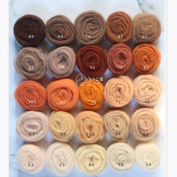 Испанский штапельное шерстяное войлок из шерсти шерсти