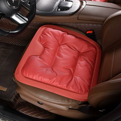 Car winter seat cushion three-piece Seat cushion, seat cover - volcanic-red-anti-fouling-leathersingle-cushion-soft-and-comfortable