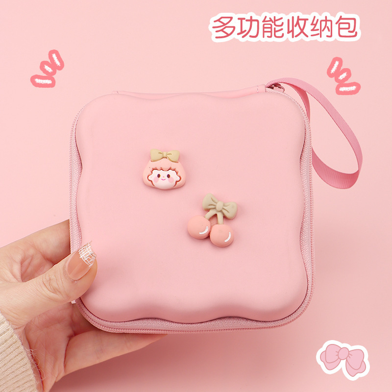 Data Cable Cosmetics Bag, Headphone Charger, Digital Accessories, Portable Storage Artifact, Carry-On Out Storage and Organization Bag